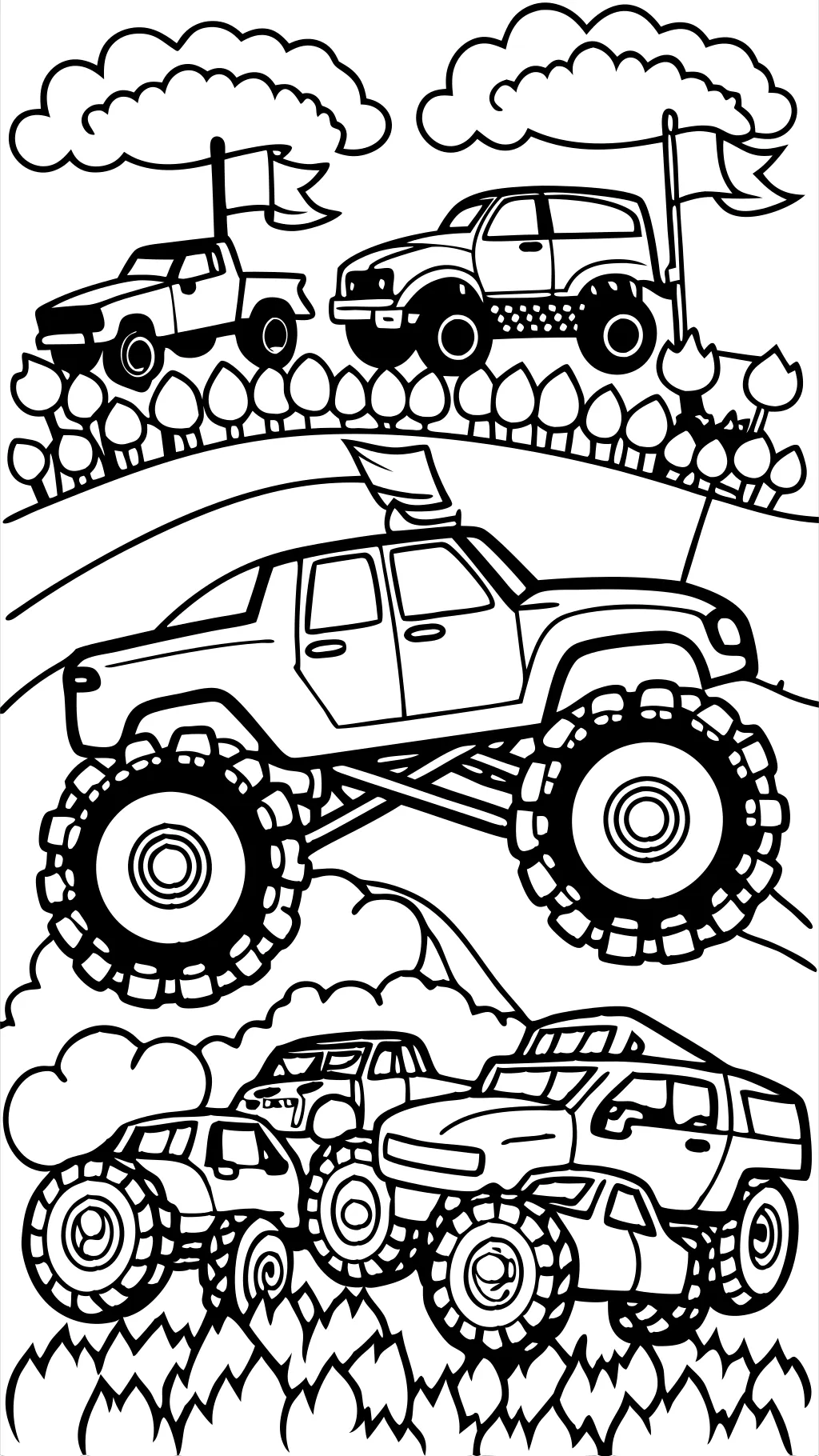 coloriage de camion monstre